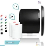 Blanc HYGIENIC SET: Handtuchrollenspender Autocut, Blanc Cosmos + 2...