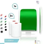 Blanc HYGIENIC SET: Handtuchrollenspender Autocut, Blanc Cosmos + 2 Handtuchrollen