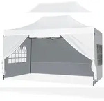 COSTWAY Pop up Pavillon 3x4,5m, Faltpavillon wasserdicht Winterfest mit 4
