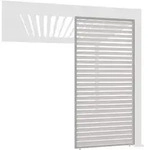 Weide Lamellenwand Sichtschutz horizontal f&uuml;r Pergola Alu Ivory Sandᅠ0.83...