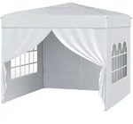 COSTWAY 3x3m Pop‐Up Faltpavillon mit 4 abnehmbaren Seitenw&auml;nden, 4‐fach