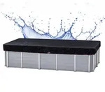 QUICK STAR Universal Abdeckung Eckig Planenma&szlig; 480x280cm PE-Gewebefolie Schwarz