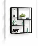 DanDiBo Wandregal Schwarz Metall 90x75x20 cm 96635 Regal Wand H&auml;ngeregal...