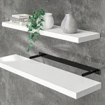 Casaria Schweberegal 90cm matt wei&szlig;