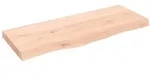 vidaXL Wandregal 100x40x(2-6) cm Massivholz Eiche Unbehandelt