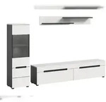 Ebuy24 Canu Regal C7 System inkl. Beleuchtung wei&szlig;, dunkelgrau.