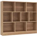 COSTWAY B&uuml;cherregal mit 10 F&auml;chern, Standregal mit 3 Ebenen, W&uuml;rfelregal f&uuml;r