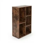 Relaxdays B&uuml;cherregal, 5 F&auml;cher, HBT 80 x 50 x 24 cm, Vintage Holzoptik, B&uuml;cher,
