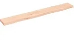 vidaXL Wandregal 80x10x2 cm Massivholz Eiche Unbehandelt