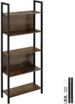 tectake Regal Westport 62x24x165,5cm Industrial Holz Dunkel, Rustikal