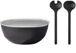 Mepal SILUETA Servierschale mit Deckel & Salatbesteck 5000 ml Nordic Black