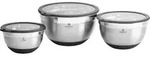 CHEF CUISINE Edelstahl-Sch&uuml;sseln, 3er Set, Glasdeckel, Langlebig,...