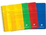 Clairefontaine Collegeblock DIN A5+ Kariert Spiralbindung Pappe Blau Nicht...