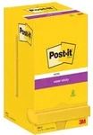 POST-IT 654-S Haftnotizblock Super Sticky - 76 x 76 mm, narzissengelb, 12x 90...