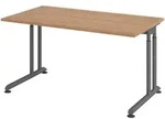 b&uuml;m&ouml; h&ouml;henverstellbarer Schreibtisch Z-Serie 140x80 cm in Nussbaum, Gestell...