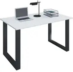 VCM Schreibtisch Lona Schwarz / Wei&szlig; H. 76 x B. 140 x T. 80 cm