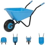 Kinderschubkarre uni 40 kg Traglast 3,6 kg Stahl Kunststoff hellblau Vollgummirad