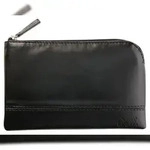 Rhodiarama Etui aus Kunstleder mit Rei&szlig;verschluss, 11x17 cm - Schwarz 116523C