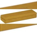 Rhodiarama, Stiftebox aus Kunstleder, 21x5,5x3cm - Gold 194507C