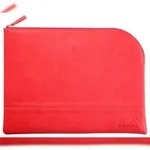 Rhodiarama Etui aus Kunstleder mit Rei&szlig;verschluss, 21x28 cm - Koralle 116745C