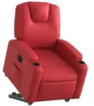 vidaXL Relaxsessel mit Aufstehhilfe Elektrisch Rot Kunstleder