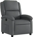 vidaXL Relaxsessel Grau Kunstleder