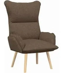 vidaXL Sessel Braun 69 x 74 x 93 cm Stoff und Sperrholz
