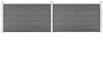 vidaXL Gartenzaun WPC 353x106 cm Grau