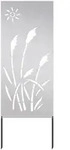 vidaXL Garten dekoratives Panel Sonstiges Silber 50 x 140 cm Edelstahl