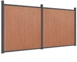 vidaXL Zaunelement Braun 353x186 cm WPC