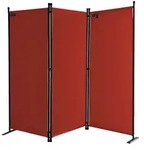 QUICK STAR Paravent 3tlg. 170x165cm Rotorange