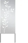 vidaXL Garten dekoratives Panel Silber 50 x 140 cm Edelstahl