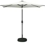 vidaXL Gartenparasol mit LED-Lichtern und Sockel 270 x 270 cm