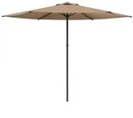 vidaXL Gartensonnenschirm 300 x 300 cm Polyester Rechteckig Taupe
