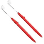 vidaXL Sonnenschirm mit Klemme 2 pcs Feuersteinrot &Oslash; 105 x 86 cm