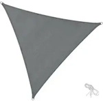 tectake Polyethylen Sonnensegel dreieckig grau - 3.6 x 3.6 x 3.6 m grau