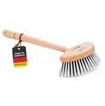 Allzweck Fensterwascher Halbmond runde Form mit Griff Stiel Handgriff aus Holz