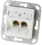 METZ CONNECT E-DAT modul 2 Port UPk reinwei&szlig; (RAL 9010)