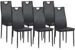 Albatros Esszimmerst&uuml;hle SALERNO 6er Set, Schwarz- Edles Italienisches Design,