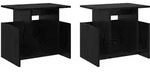 vidaXL TV-St&auml;nder 2 pcs Schwarz Eichen-Optik 50 x 35 x 45 cm