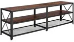 tectake Lowboard Industrial Holz Dunkel, Rustikal