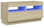 vidaXL TV-Schrank mit LED-Leuchten Sonoma-Eiche 80x35x40 cm