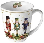 Ambiente Tasse 10cm Porzellan 0,4L mit Nussknacker Motiv - Keramiktasse