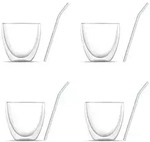 BEM 8-er Gl&auml;ser Set: 4 x Thermogl&auml;ser Doppelwandige Kaffeegl&auml;ser Teegl&auml;ser,...