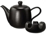 Seltmann Weiden Liberty Velvet Black Kanne mit St&ouml;vchen 1,6 l