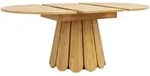 MODFU Ausziehbarer Esstisch MDF Naturholzfarbe 118(158)x118x76,8 cm, rund zu...