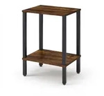Relaxdays Beistelltisch, 2 Ablagen, Industrial Design, HxBxT: 55x38x30 cm,