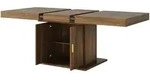 MODFU Ausziehtisch aus MDF und Metall in Braun, 140&ndash;180 cm, gewerblich...
