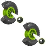 Baumarktplus 2x Sackkarrenrad PU-Rad 260x85 mm 3.00-4 75 mm zentrierte Nabe &Oslash; 20 mm