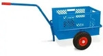 BRB Handwagen mit Kunststoffkorb 600x400x320 mm, blau, Tragkraft 200 kg